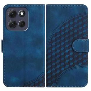 For Motorola Moto G86 5G Elephant Head Embossed Phone Leather Case with Lanyard(Royal Blue)