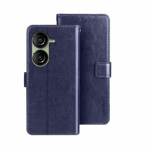 For Asus Zenfone 10 idewei Crazy Horse Texture Leather Phone Case(Blue)