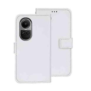 For OPPO Reno10 / Reno10 Pro Global idewei Crazy Horse Texture Leather Phone Case with Holder(White)
