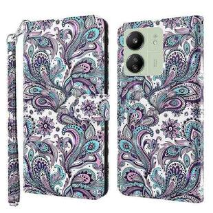For Xiaomi Redmi 13C 5G / 4G 3D Painting Pattern Flip Leather Phone Case(Swirl Pattern)
