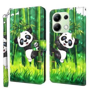 For Xiaomi Redmi Note 13 4G 3D Painting Pattern Flip Leather Phone Case(Bamboo Panda)