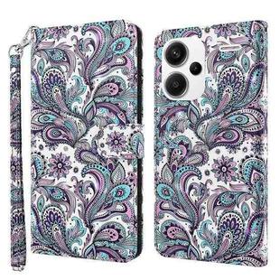 For Xiaomi Redmi Note 13 Pro+ 3D Painting Pattern Flip Leather Phone Case(Swirl Pattern)