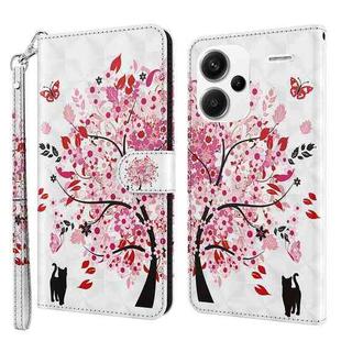 For Xiaomi Redmi Note 13 Pro+ 3D Painting Pattern Flip Leather Phone Case(Cat Under The Tree)