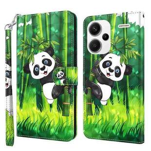 For Xiaomi Redmi Note 13 Pro+ 3D Painting Pattern Flip Leather Phone Case(Bamboo Panda)