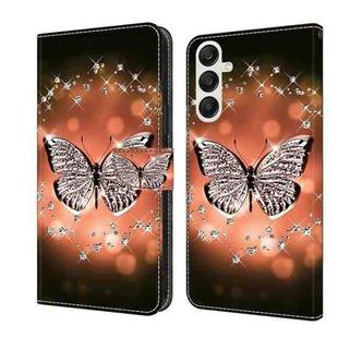For Samsung Galaxy A35 5G Crystal 3D Shockproof Protective Leather Phone Case(Crystal Butterfly)