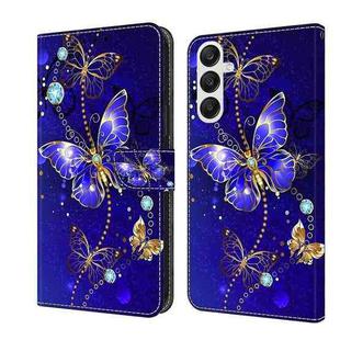 For Samsung Galaxy A35 5G Crystal 3D Shockproof Protective Leather Phone Case(Diamond Butterfly)