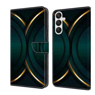 For Samsung Galaxy A55 5G Crystal 3D Shockproof Protective Leather Phone Case(Gold Outline)