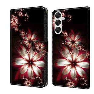 For Samsung Galaxy A55 5G Crystal 3D Shockproof Protective Leather Phone Case(Fantastic Flower)