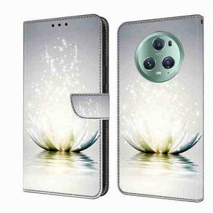 For Honor Magic5 Pro Crystal 3D Shockproof Protective Leather Phone Case(Light Lotus)