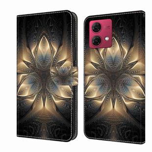For Motorola Moto G84 Crystal 3D Shockproof Protective Leather Phone Case(Luminous Building)