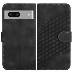 For Google Pixel 7 5G YX0060 Elephant Head Embossed Phone Leather Case with Lanyard(Black)