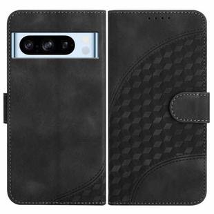 For Google Pixel 8 Pro YX0060 Elephant Head Embossed Phone Leather Case with Lanyard(Black)