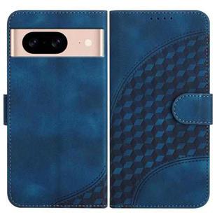 For Google Pixel 8a YX0060 Elephant Head Embossed Phone Leather Case with Lanyard(Royal Blue)