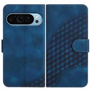 For Google Pixel 9 YX0060 Elephant Head Embossed Phone Leather Case with Lanyard(Royal Blue)