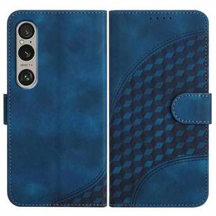 For Sony Xperia 1 VI YX0060 Elephant Head Embossed Phone Leather Case with Lanyard(Royal Blue)