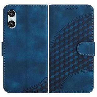 For Sony Xperia 10 VI YX0060 Elephant Head Embossed Phone Leather Case with Lanyard(Royal Blue)