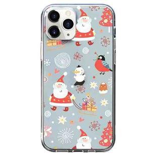 For iPhone 11 Pro Max Christmas Colored Drawing Pattern High Transparent Soft TPU Phone Case(Santa Claus)