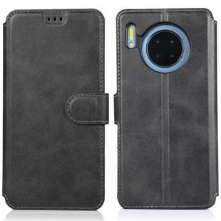 For Huawei Mate 30 Calf Texture Magnetic Buckle Horizontal Flip Leather Case with Holder & Card Slots & Wallet & Photo Frame(Black)