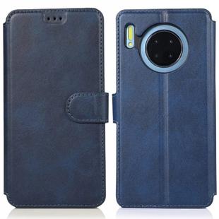 For Huawei Mate 30 Calf Texture Magnetic Buckle Horizontal Flip Leather Case with Holder & Card Slots & Wallet & Photo Frame(Blue)