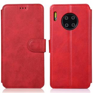 For Huawei Mate 30 Pro Calf Texture Magnetic Buckle Horizontal Flip Leather Case with Holder & Card Slots & Wallet & Photo Frame(Red)