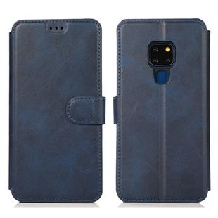 For Huawei Mate 20 Calf Texture Magnetic Buckle Horizontal Flip Leather Case with Holder & Card Slots & Wallet & Photo Frame(Blue)