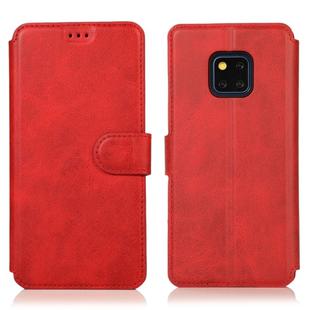 For Huawei Mate 20 Pro Calf Texture Magnetic Buckle Horizontal Flip Leather Case with Holder & Card Slots & Wallet & Photo Frame(Red)