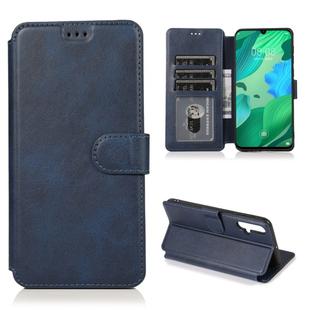 For Huawei Nova 5 Calf Texture Magnetic Buckle Horizontal Flip Leather Case with Holder & Card Slots & Wallet & Photo Frame(Blue)