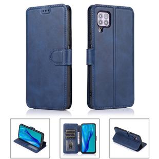 For Huawei P40 Lite Calf Texture Magnetic Buckle Horizontal Flip Leather Case with Holder & Card Slots & Wallet & Photo Frame(Blue)