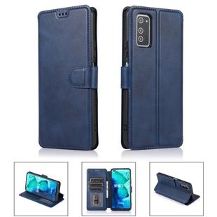 For Huawei Honor V30 Calf Texture Magnetic Buckle Horizontal Flip Leather Case with Holder & Card Slots & Wallet & Photo Frame(Blue)