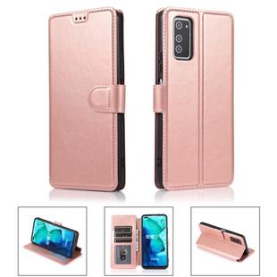 For Huawei Honor V30 Calf Texture Magnetic Buckle Horizontal Flip Leather Case with Holder & Card Slots & Wallet & Photo Frame(Rose Gold)