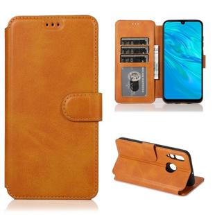 For Huawei Enjoy 9s Calf Texture Magnetic Buckle Horizontal Flip Leather Case with Holder & Card Slots & Wallet & Photo Frame(Khaki)