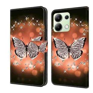 For Xiaomi Redmi Note 13 4G Crystal 3D Shockproof Protective Leather Phone Case(Crystal Butterfly)