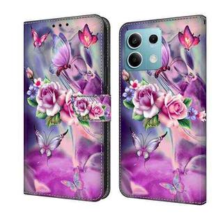 For Xiaomi Redmi Note 13  5G Crystal 3D Shockproof Protective Leather Phone Case(Butterfly)