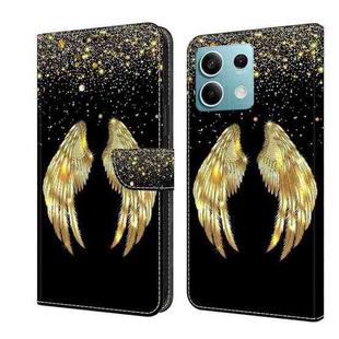 For Xiaomi Redmi Note 13  5G Crystal 3D Shockproof Protective Leather Phone Case(Golden Wings)