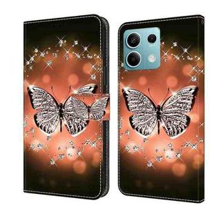 For Xiaomi Redmi Note 13  5G Crystal 3D Shockproof Protective Leather Phone Case(Crystal Butterfly)