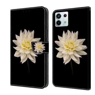 For Xiaomi Redmi Note 13 Pro 5G Crystal 3D Shockproof Protective Leather Phone Case(White Flower)