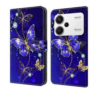 For Xiaomi Redmi Note 13 Pro+ Crystal 3D Shockproof Protective Leather Phone Case(Diamond Butterfly)