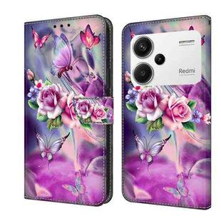 For Xiaomi Redmi K70E Crystal 3D Shockproof Protective Leather Phone Case(Butterfly)