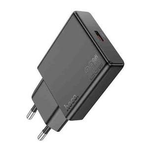 Hoco N37 Delgado PD20W USB-C / Type-C Single Port Charger, EU Plug(Black)