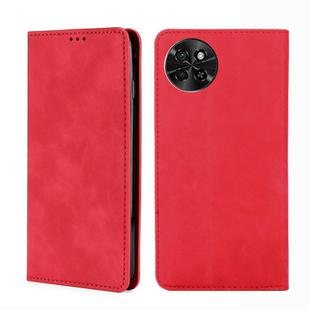 For Itel S23 4G Skin Feel Magnetic Leather Phone Case(Red)