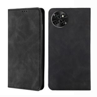 For Itel S23 4G Skin Feel Magnetic Leather Phone Case(Black)