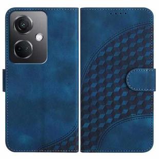 For OPPO K11 5G YX0060 Elephant Head Embossed Phone Leather Case with Lanyard(Royal Blue)