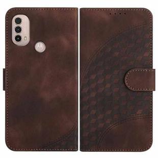 For OPPO A16 YX0060 Elephant Head Embossed Phone Leather Case with Lanyard(Coffee)