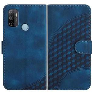 For OPPO A53 4G/A32 4G/A53s 4G/A33 4G YX0060 Elephant Head Embossed Phone Leather Case with Lanyard(Royal Blue)