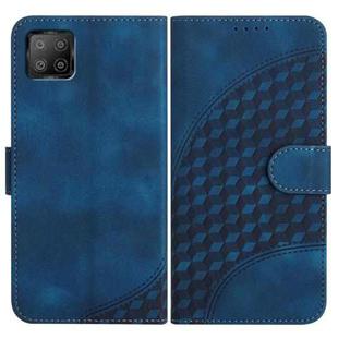 For OPPO A73 4G/F17 YX0060 Elephant Head Embossed Phone Leather Case with Lanyard(Royal Blue)