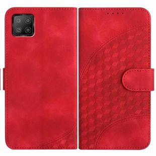 For OPPO A73 4G/F17 YX0060 Elephant Head Embossed Phone Leather Case with Lanyard(Red)