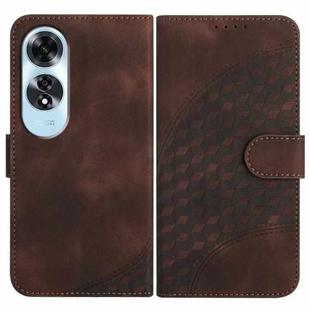 For OPPO A60 YX0060 Elephant Head Embossed Phone Leather Case with Lanyard(Coffee)