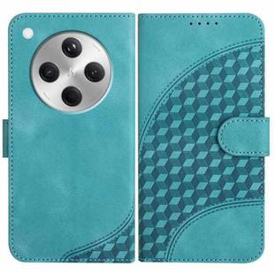 For OPPO Find X8 Elephant Head Embossed Phone Leather Case with Lanyard(Light Blue)