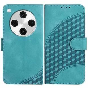 For OPPO Find X8 Pro Elephant Head Embossed Phone Leather Case with Lanyard(Light Blue)