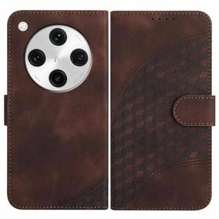 For OPPO Find X8 Pro Elephant Head Embossed Phone Leather Case with Lanyard(Coffee)